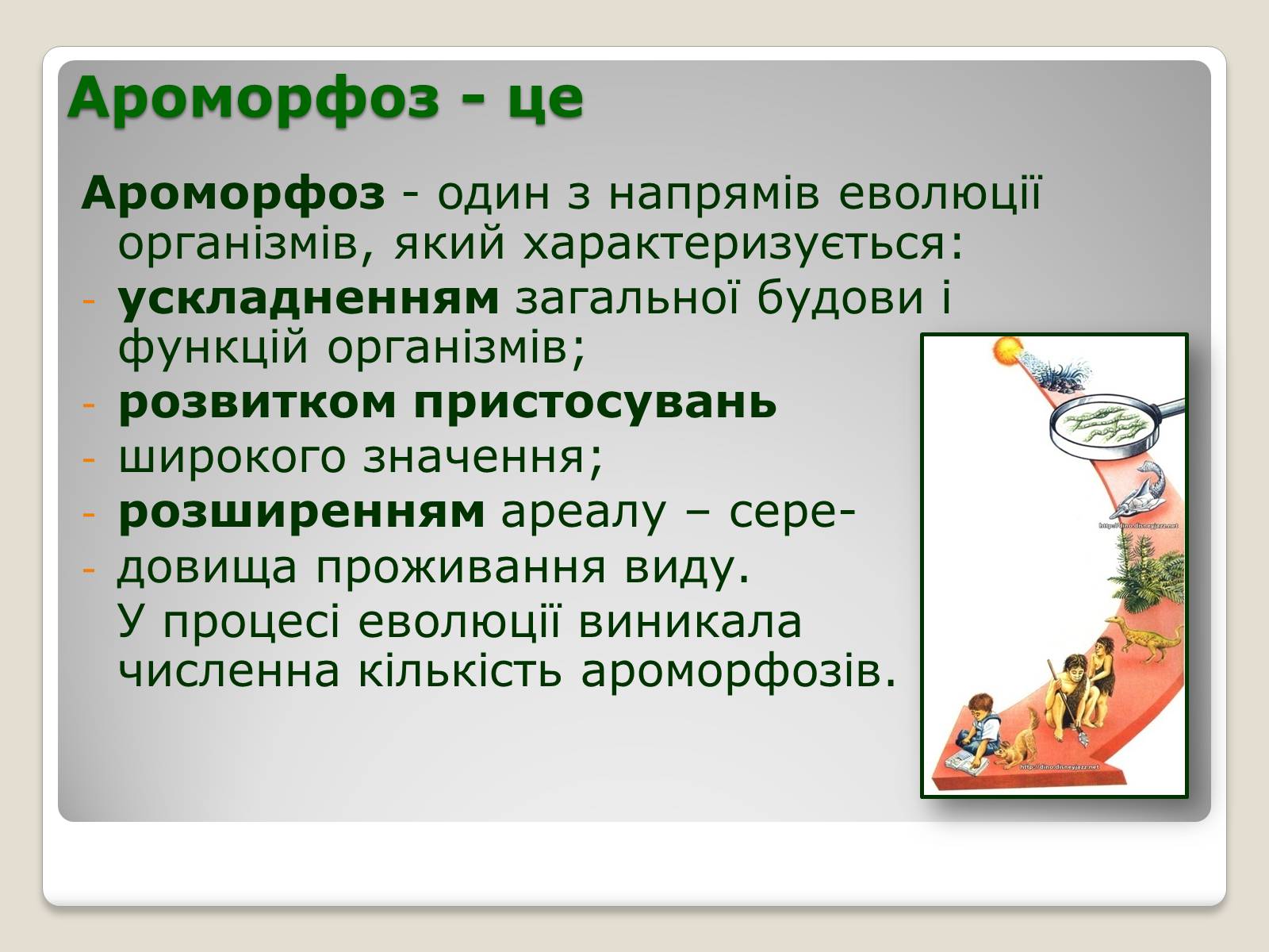 Презентація на тему «Основні ароморфози в еволюції» - Слайд #2