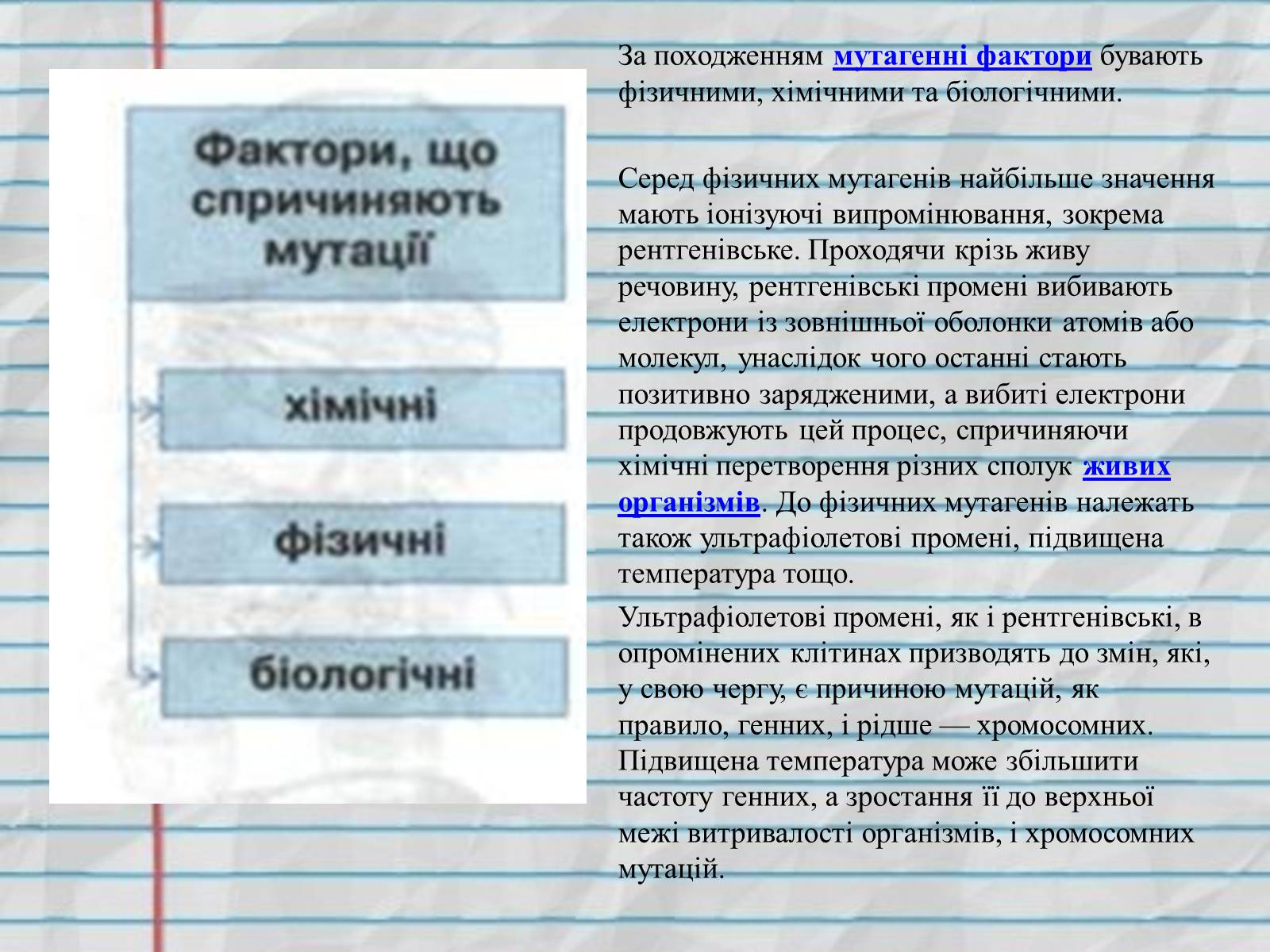 Презентація на тему «Причини мутацій. Модифікаційна мінливість» - Слайд #3