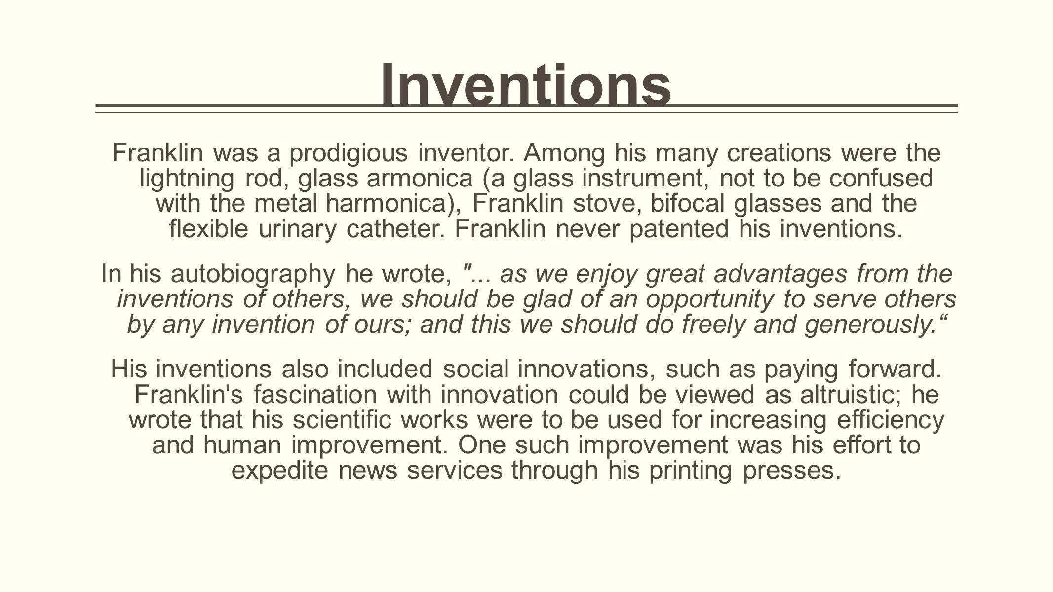 Презентація на тему «Benjamin Franklin» (варіант 1) - Слайд #11