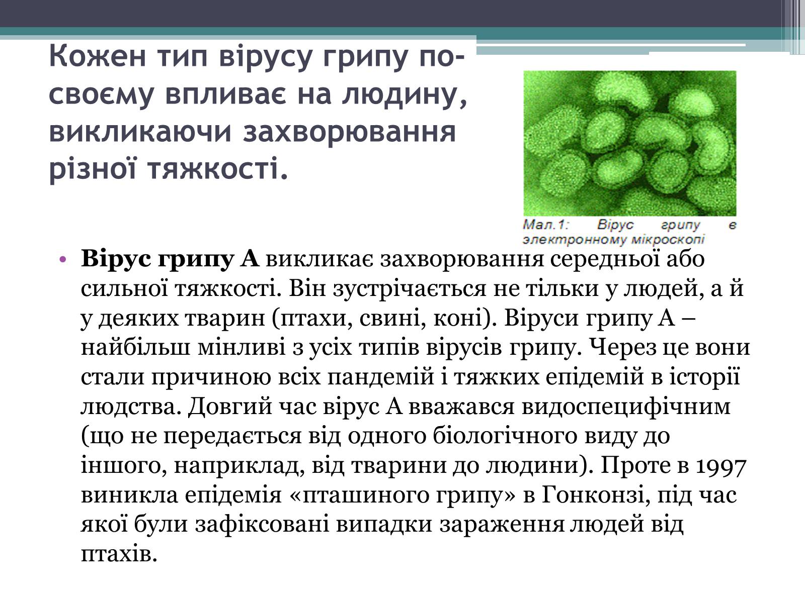 Презентація на тему «Вірус грипу» - Слайд #5