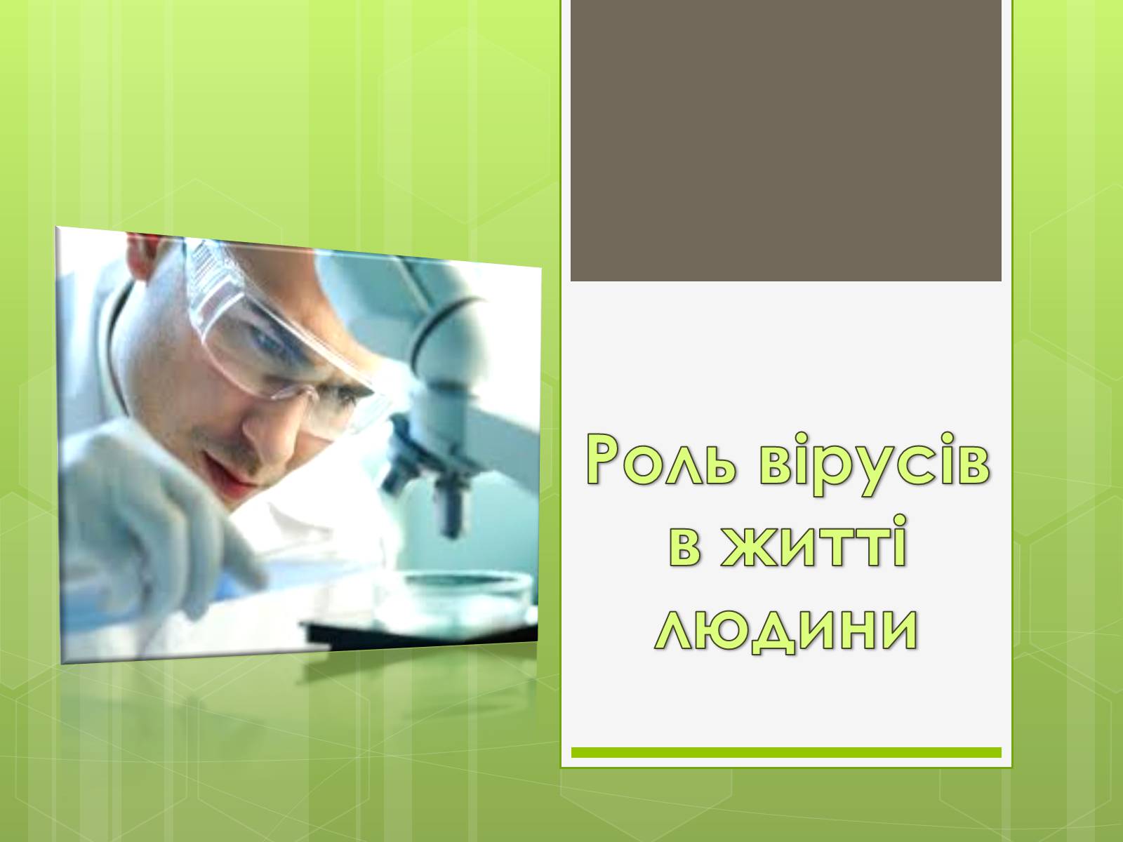 Презентація на тему «Роль вірусів в житті людини» - Слайд #1