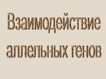 Презентація на тему «Взаимодействие аллельных генов»