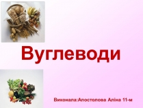 Презентація на тему «Вуглеводи як компоненти їжі, їх роль у житті людини» (варіант 7)