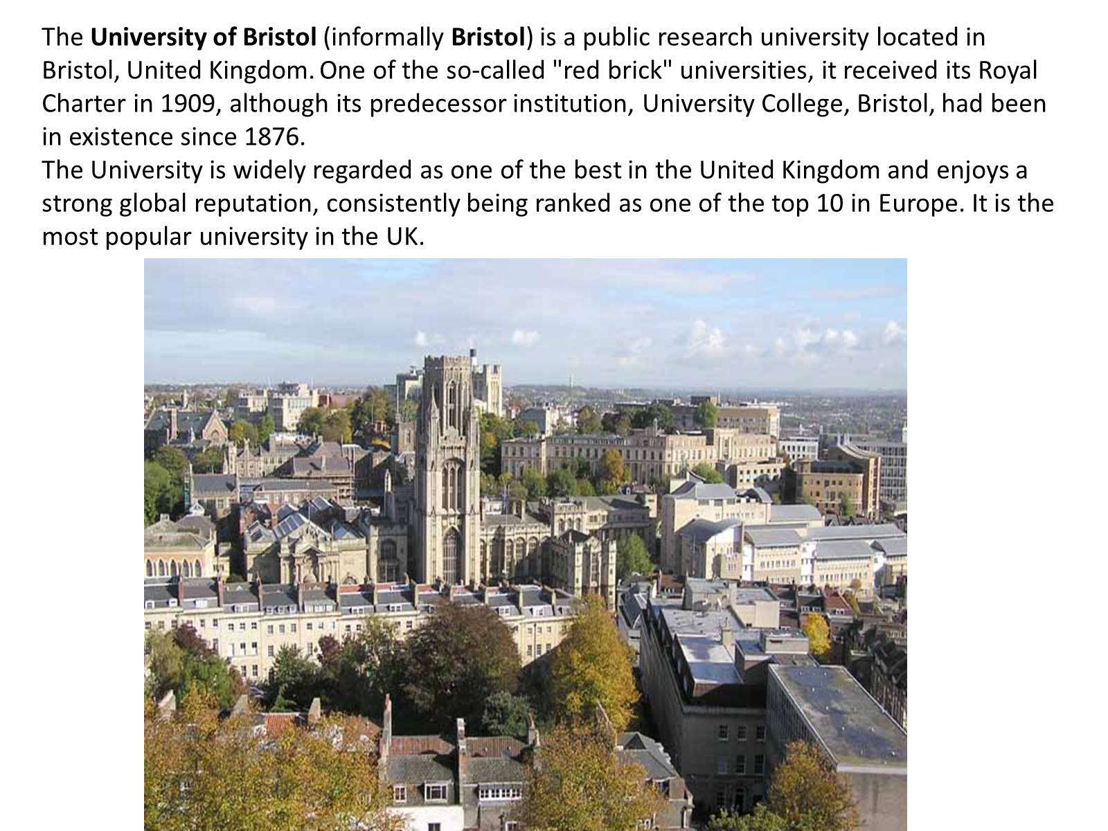 Презентація на тему «University of Bristol» - Слайд #2