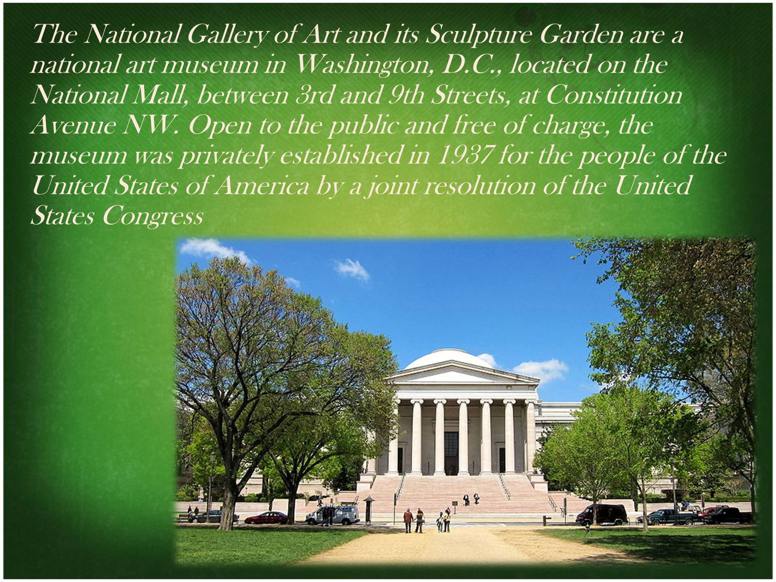 Презентація на тему «National Gallery of Art» (варіант 1) - Слайд #2