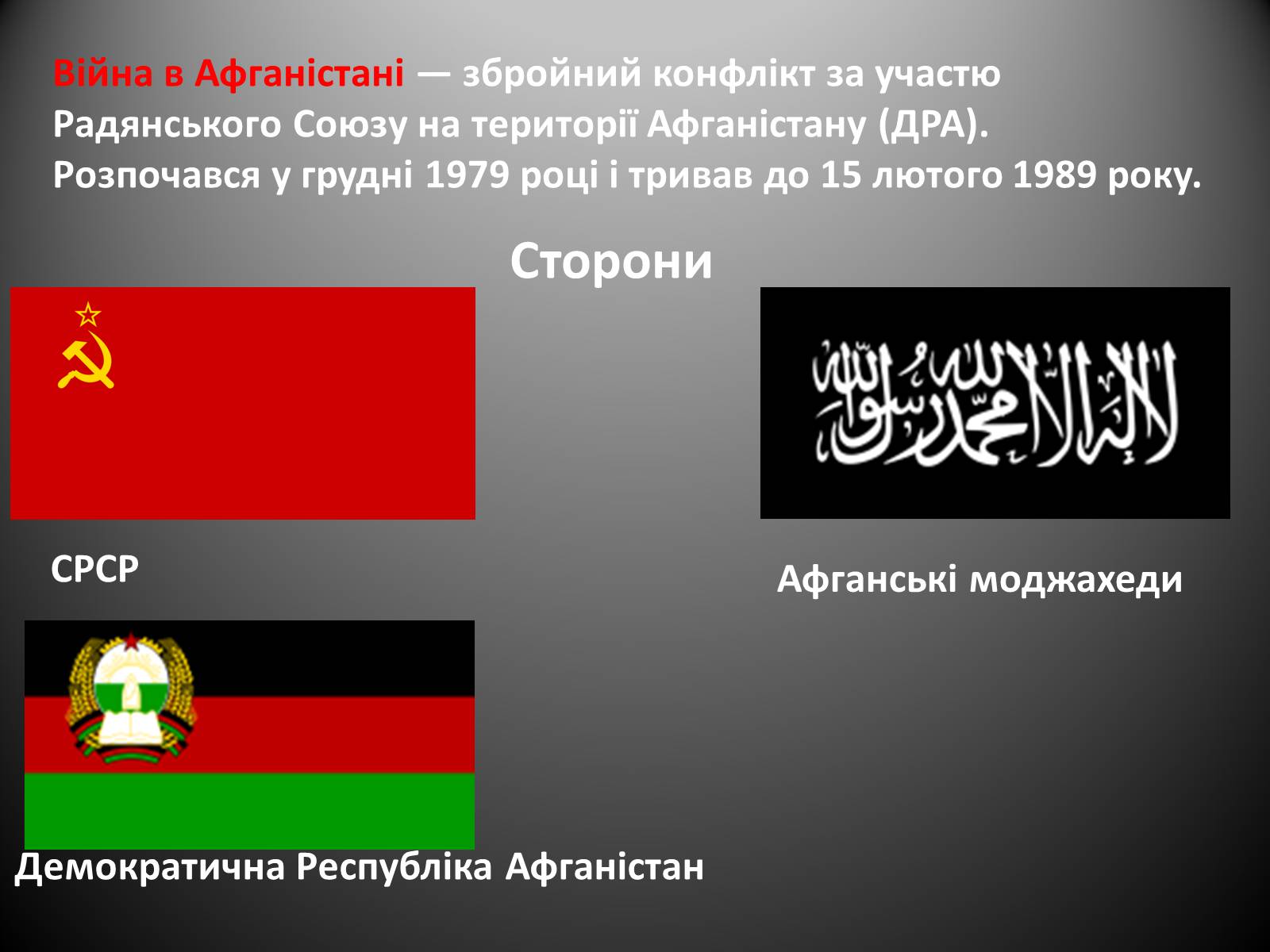 Презентація на тему «Афганська війна (1979—1989)» (варіант 2) - Слайд #2