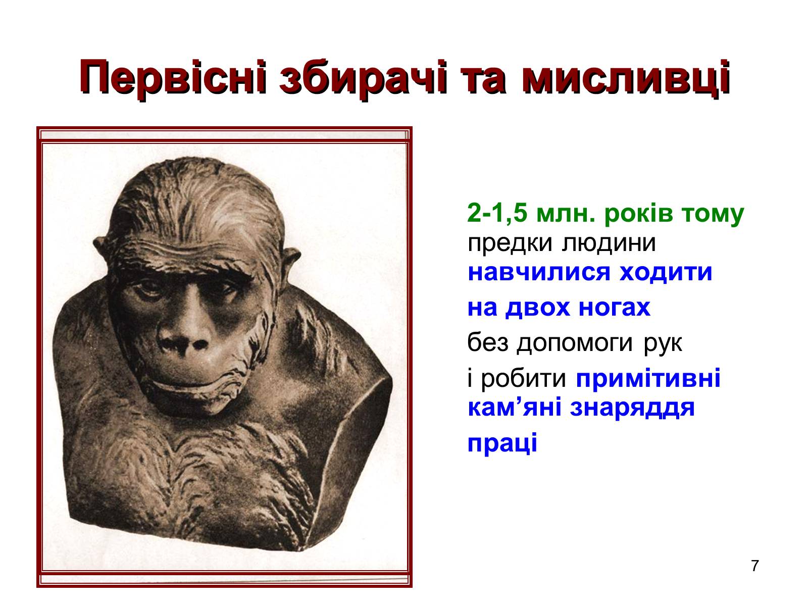 Презентація на тему «Первісні збирачі та мисливці» - Слайд #7