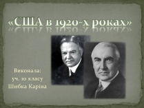 Презентація на тему «США в 1920-х роках»