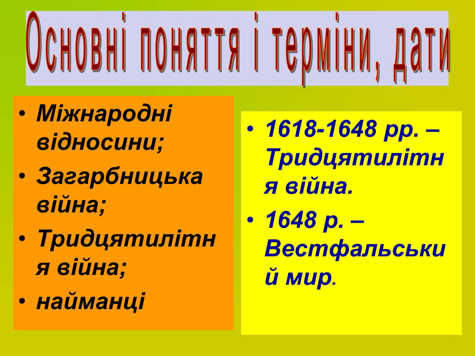 Презентація на тему «Міжнародні відносини. Тридцятилітня війна» - Слайд #3