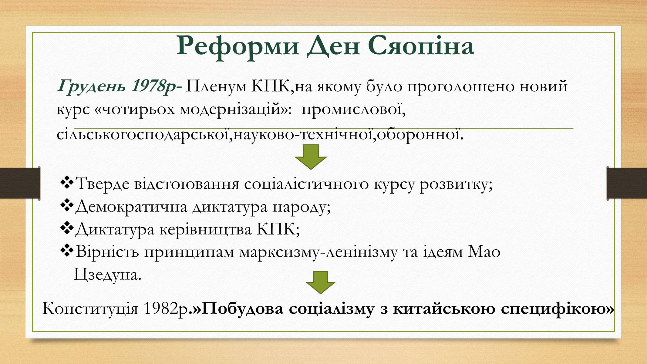 Презентація на тему «Курс реформ Ден Сяопіна» - Слайд #8