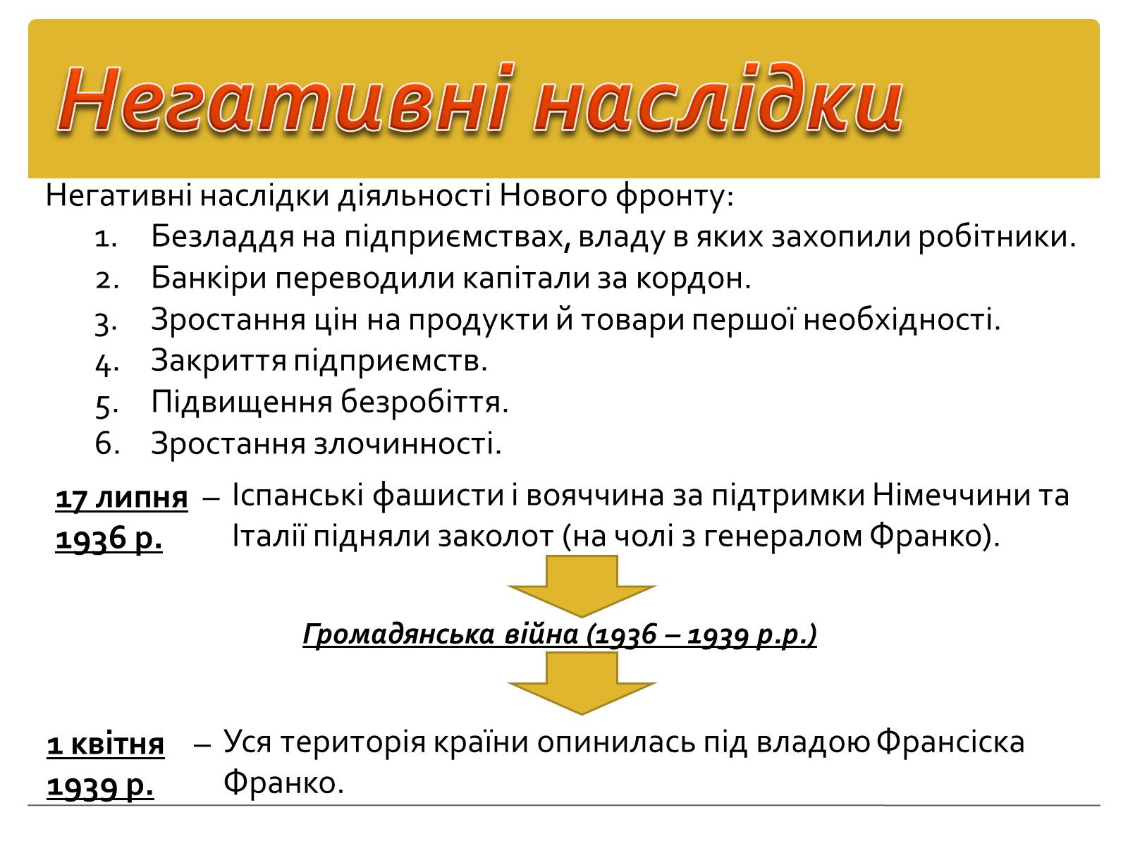 Презентація на тему «Політика уряду Народного фронту в Іспанії» - Слайд #9