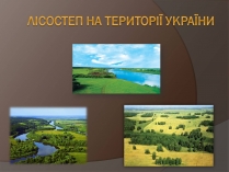 Презентація на тему «Лісостеп на території України»