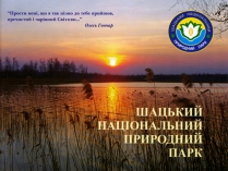 Презентація на тему «Шацький національний природний парк» (варіант 2)