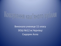 Презентація на тему «Коксування кам&#8217;яного вугілля» (варіант 1)