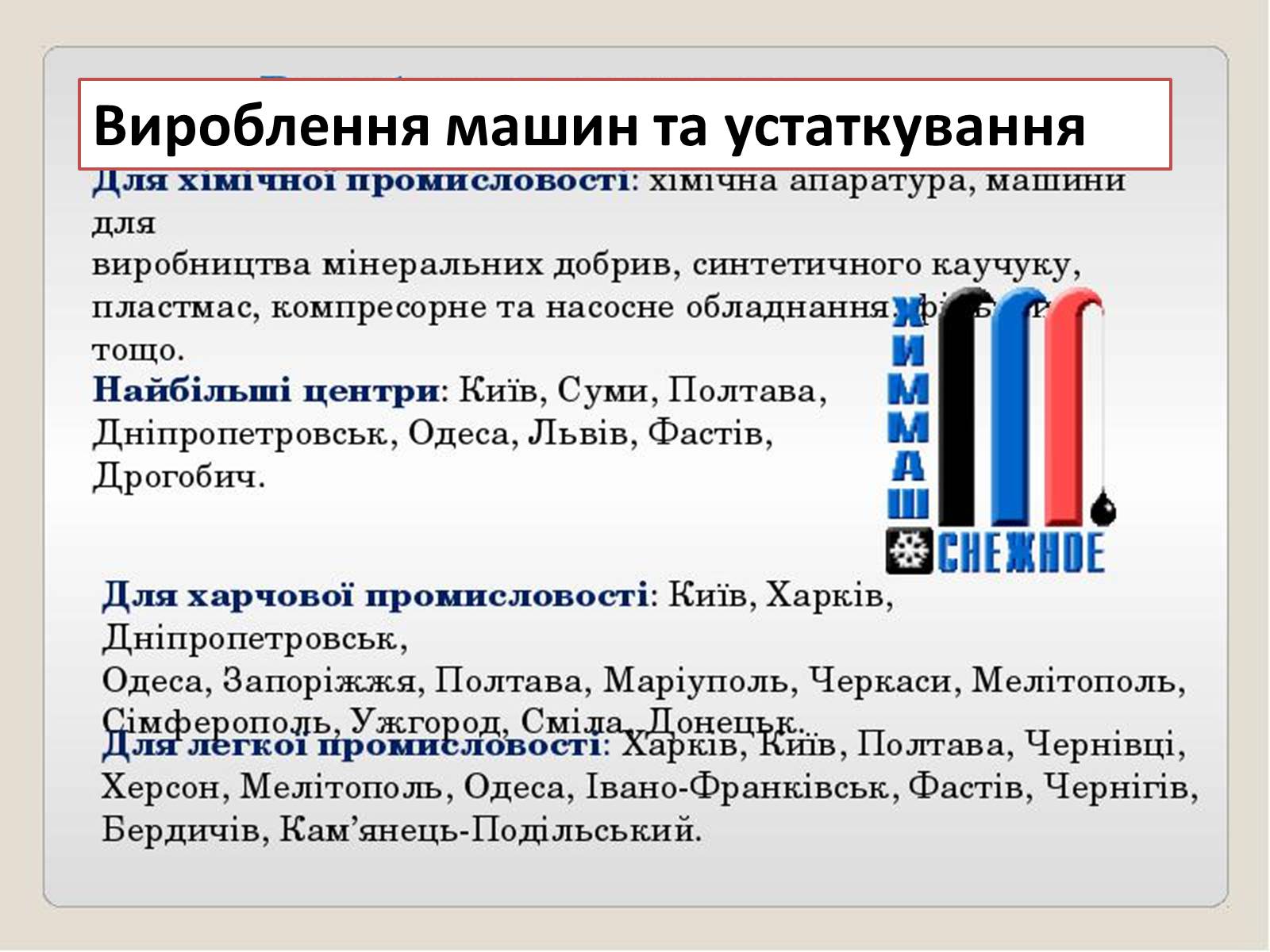 Презентація на тему «Машинобування в Україні» - Слайд #20