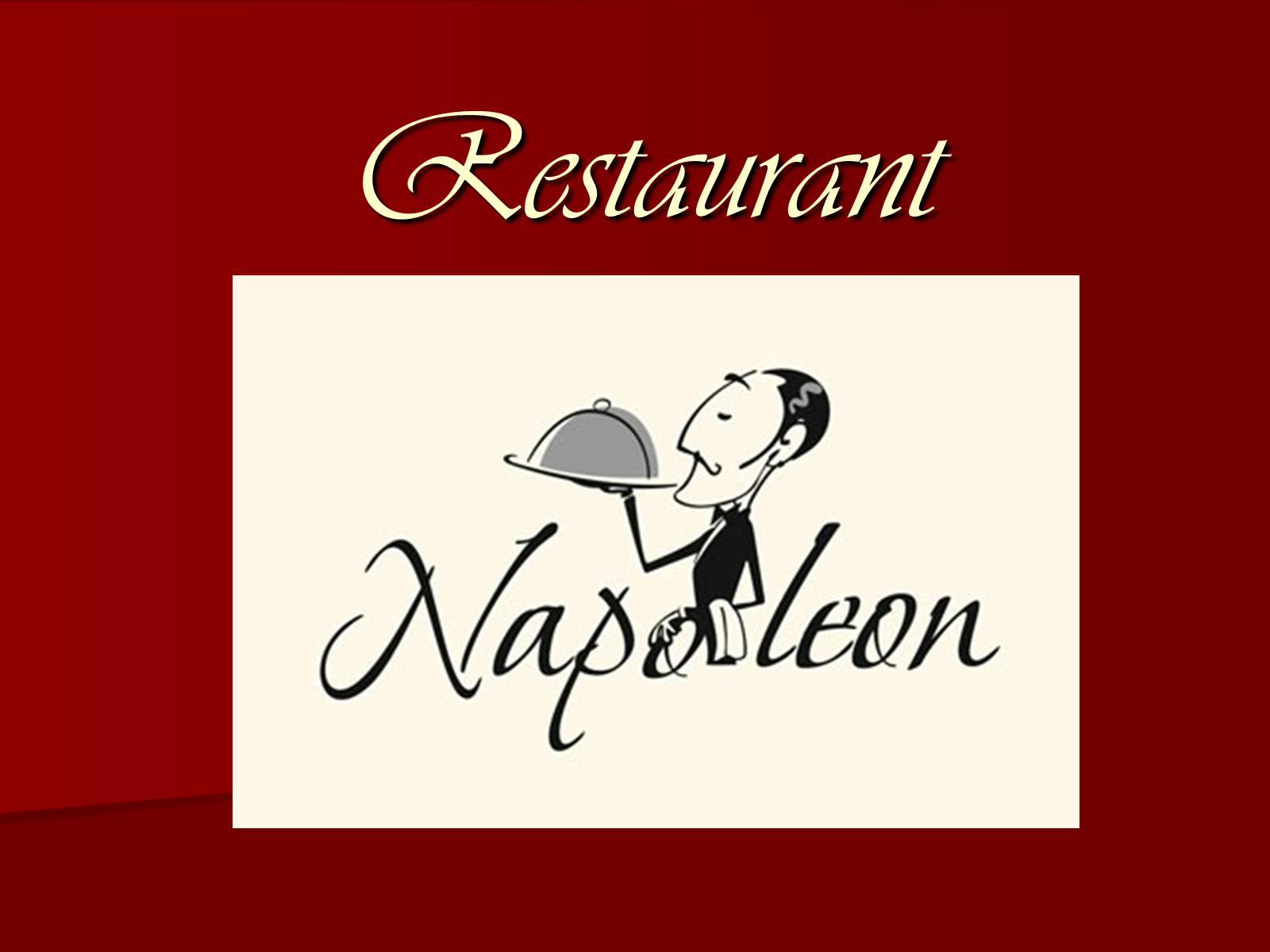 Презентація на тему «Restaurant» (варіант 2) - Слайд #1