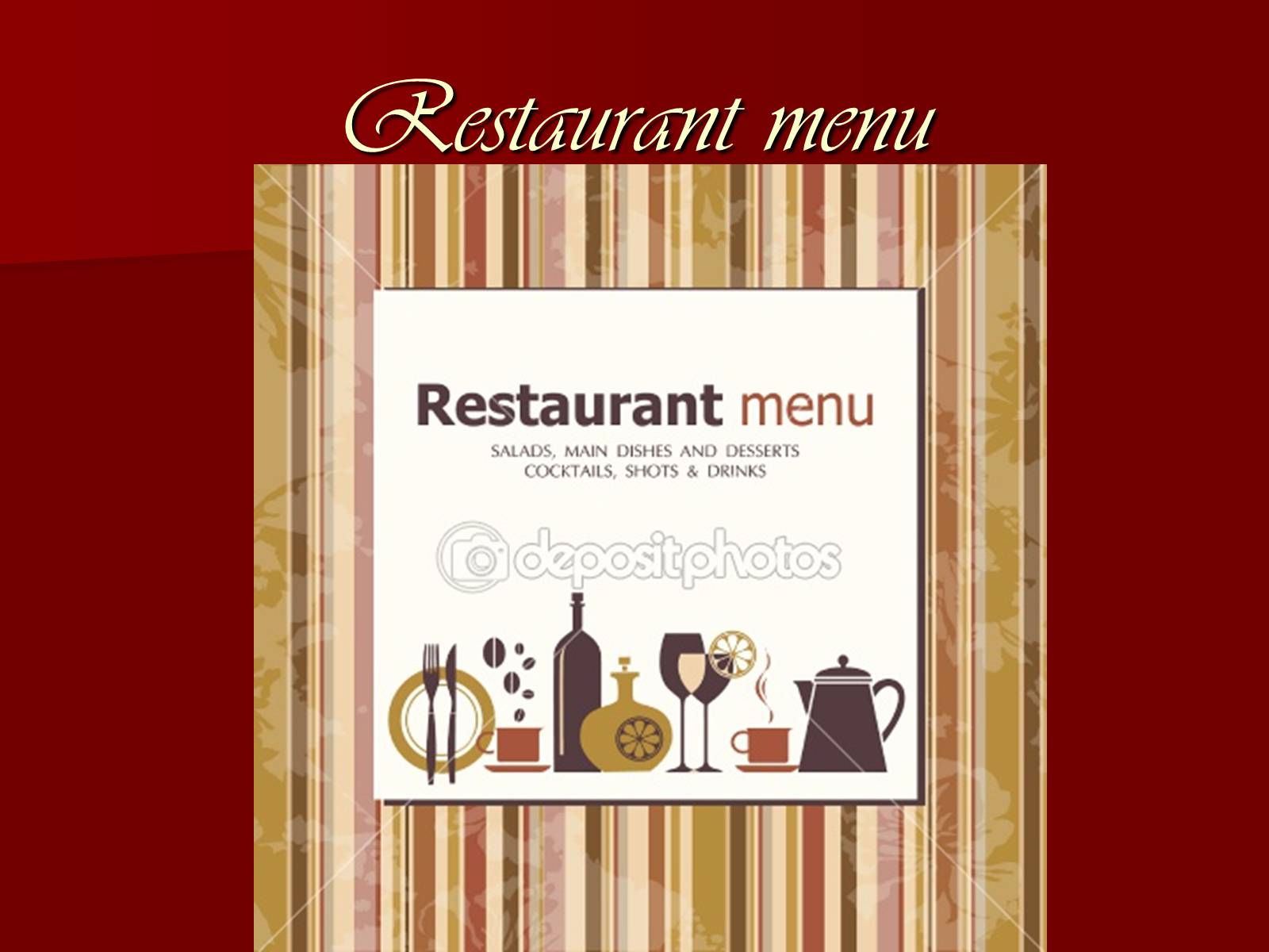 Презентація на тему «Restaurant» (варіант 2) - Слайд #6