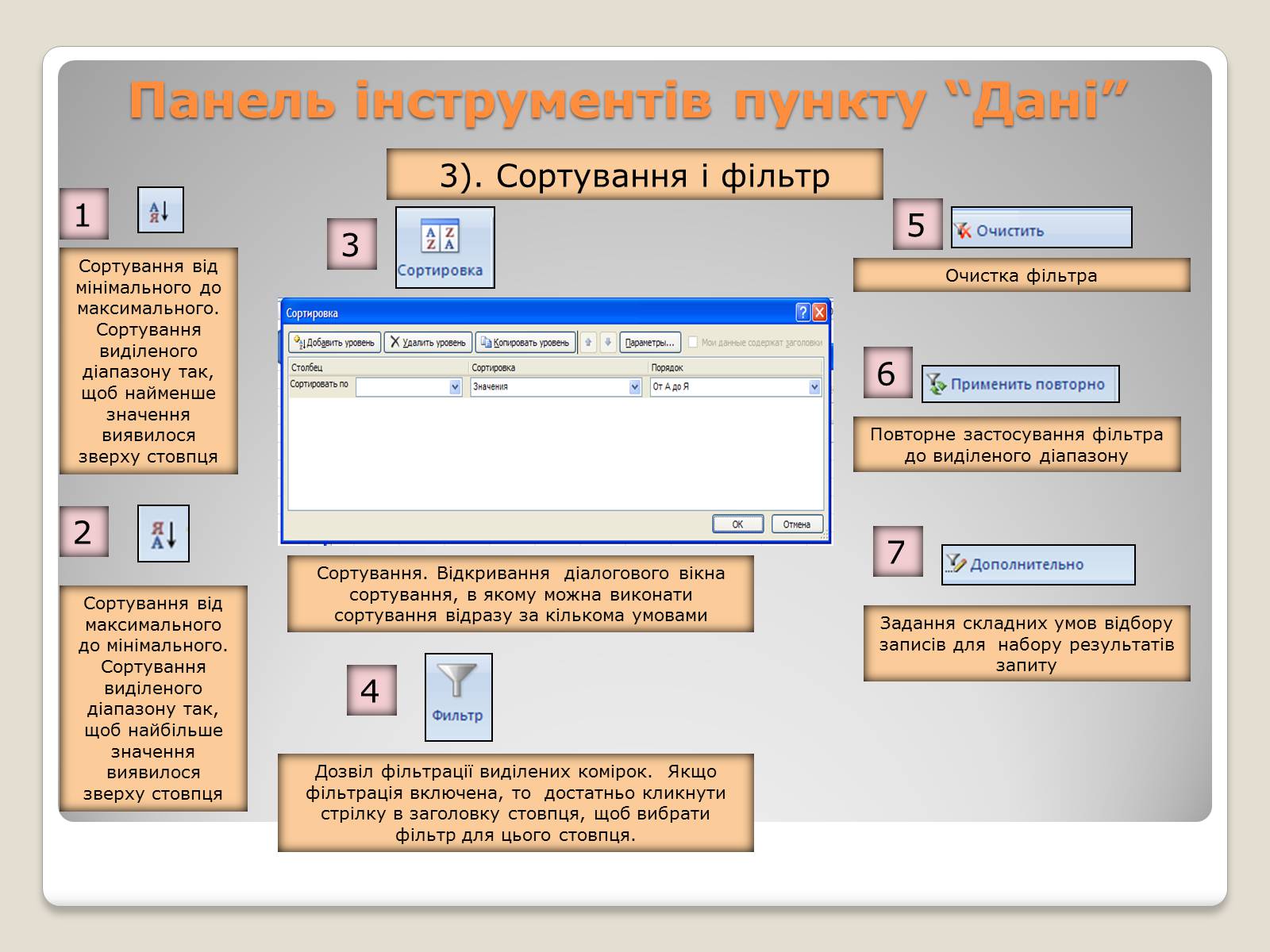 Презентація на тему «Табличний процесор Microsoft Excel 2007» - Слайд #24