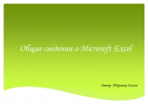 Презентація на тему «Общие сведения о Microsoft Excel»