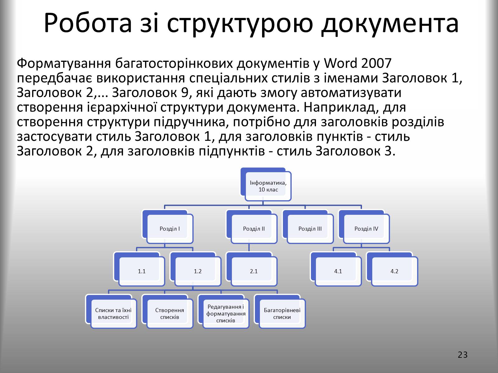 Презентація на тему «Створення спеціальних об&#8217;єктів у текстовому документі» - Слайд #23