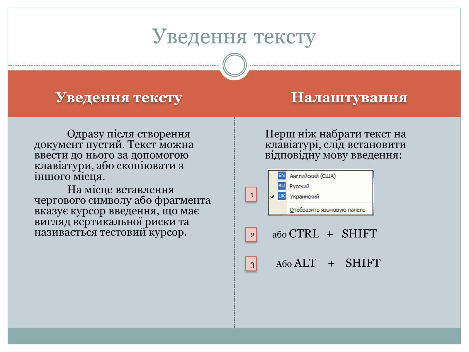 Презентація на тему «Уведення і редагування тексту» - Слайд #3