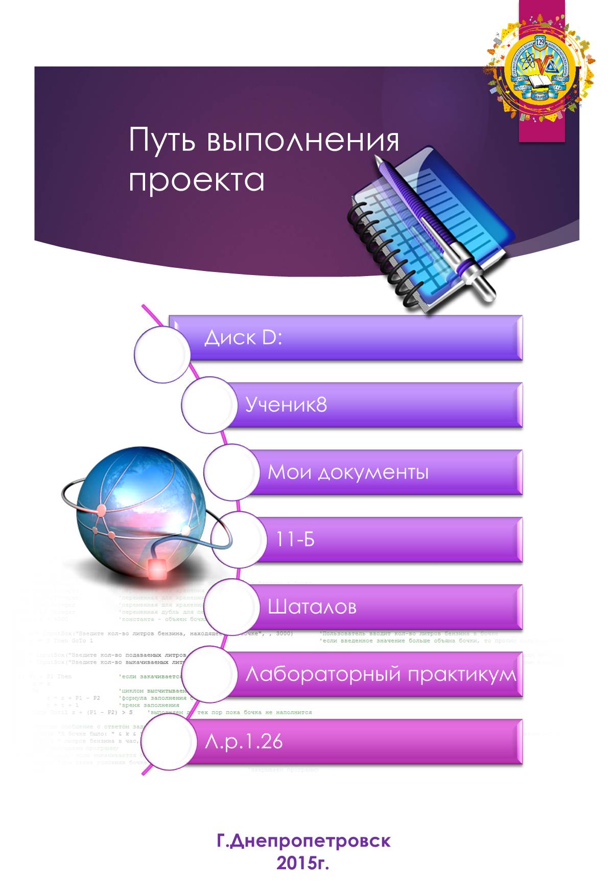 Презентація на тему «Проектное проектирование по информатике» (варіант 2) - Слайд #9