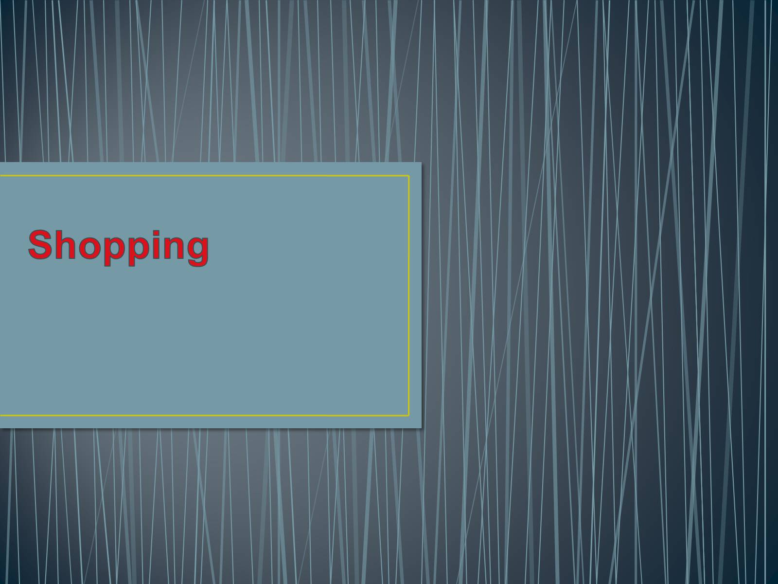Презентація на тему «Shopping» - Слайд #1