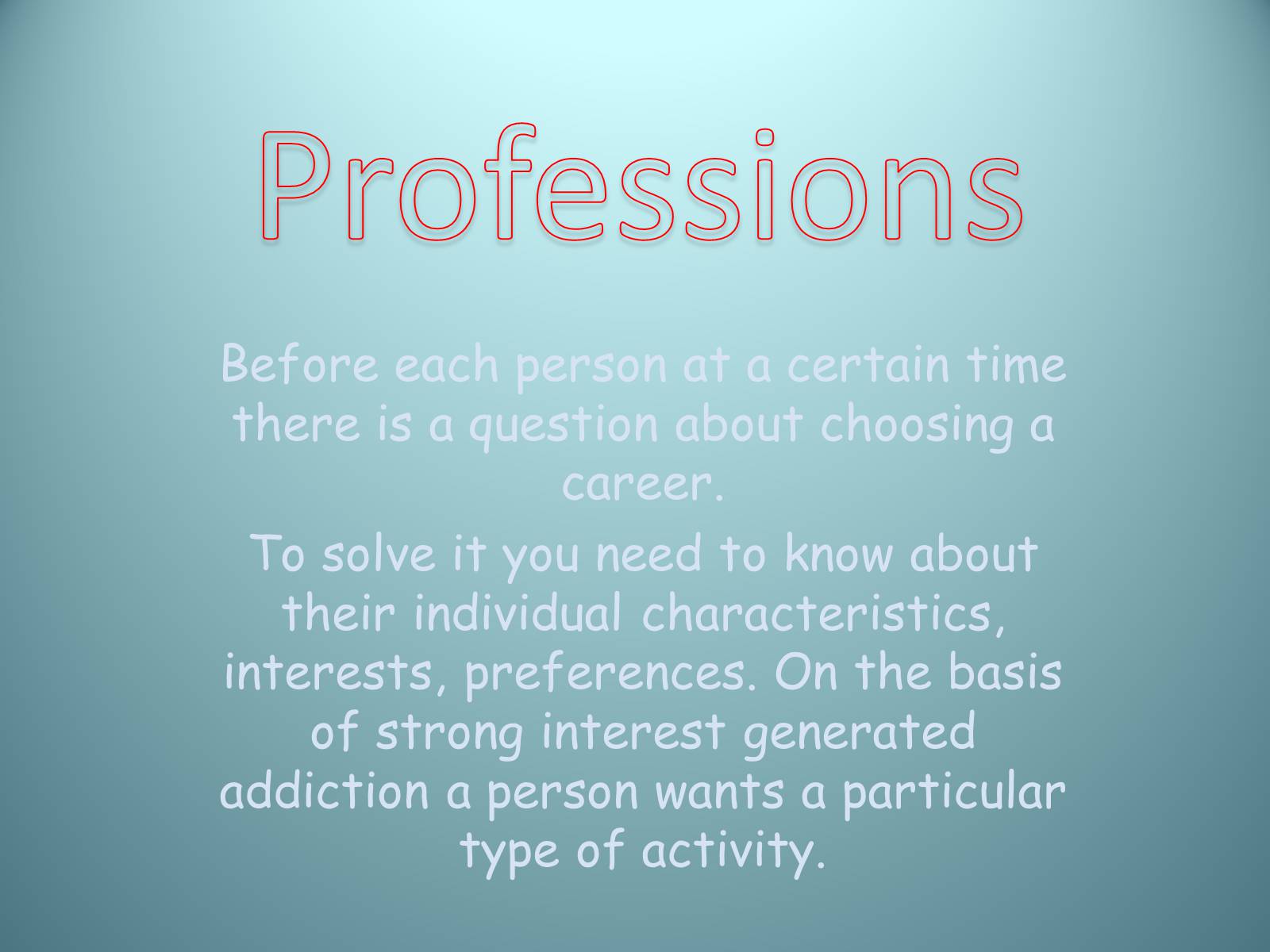 Презентація на тему «Professions» (варіант 2) - Слайд #1