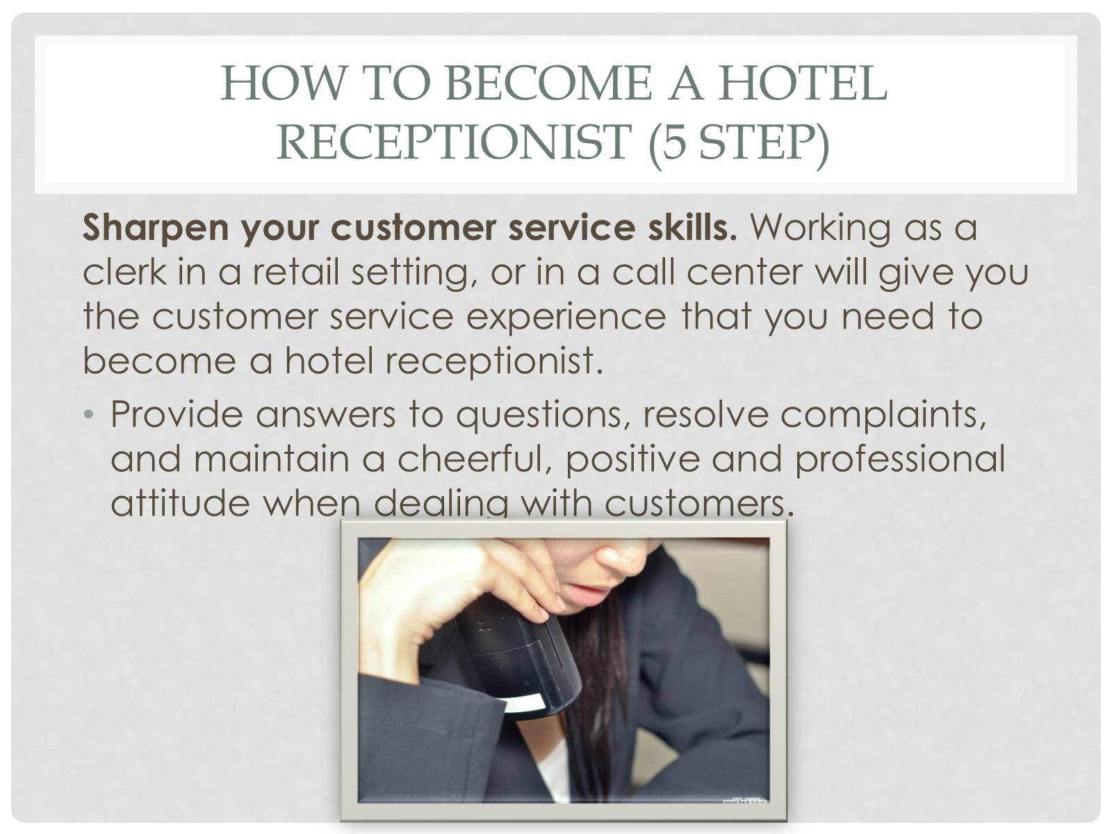 Презентація на тему «The hotel receptionist» - Слайд #14
