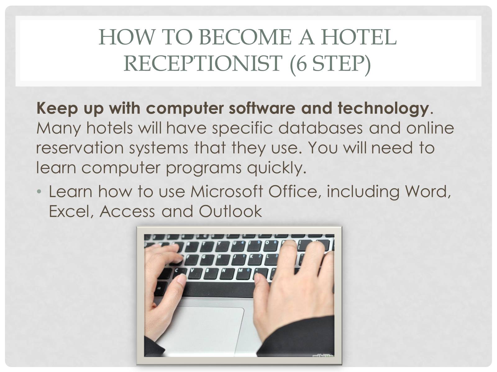 Презентація на тему «The hotel receptionist» - Слайд #15