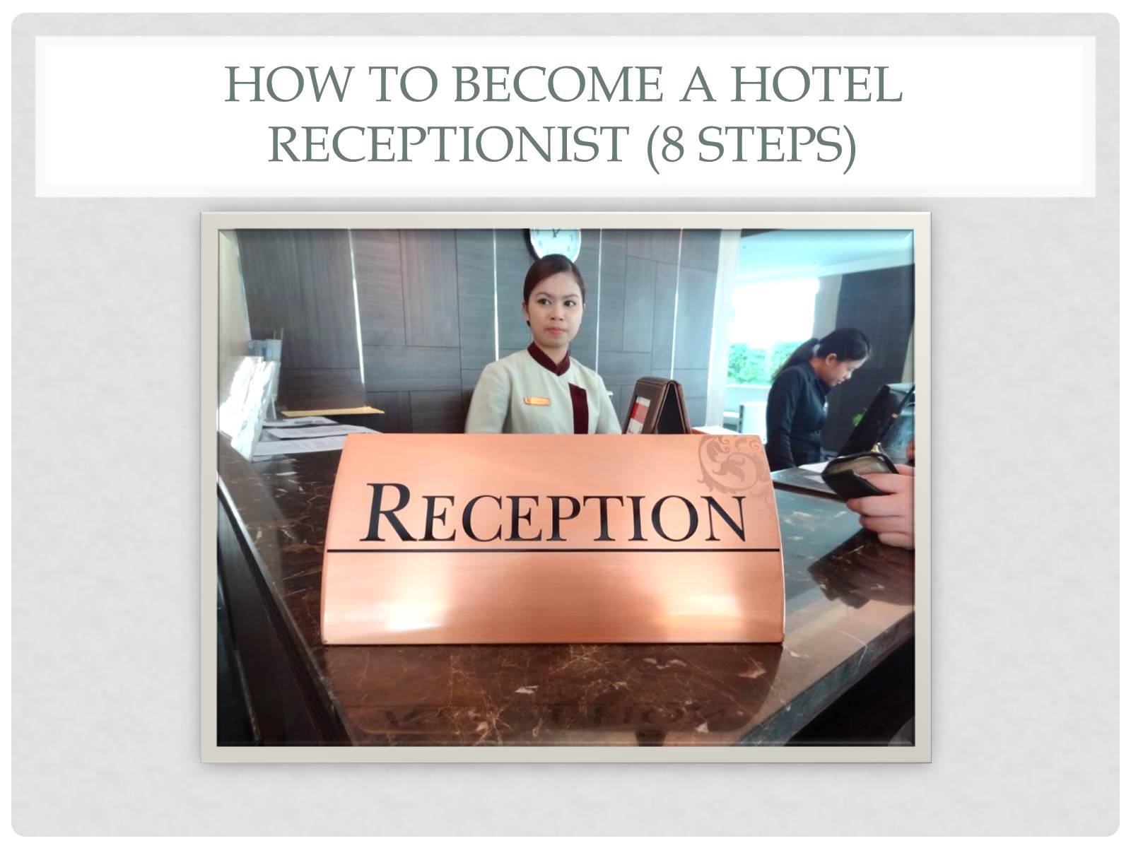 Презентація на тему «The hotel receptionist» - Слайд #9