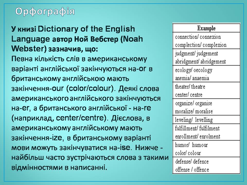 Презентація на тему «Американська англійська та Британська англійська мова» - Слайд #11