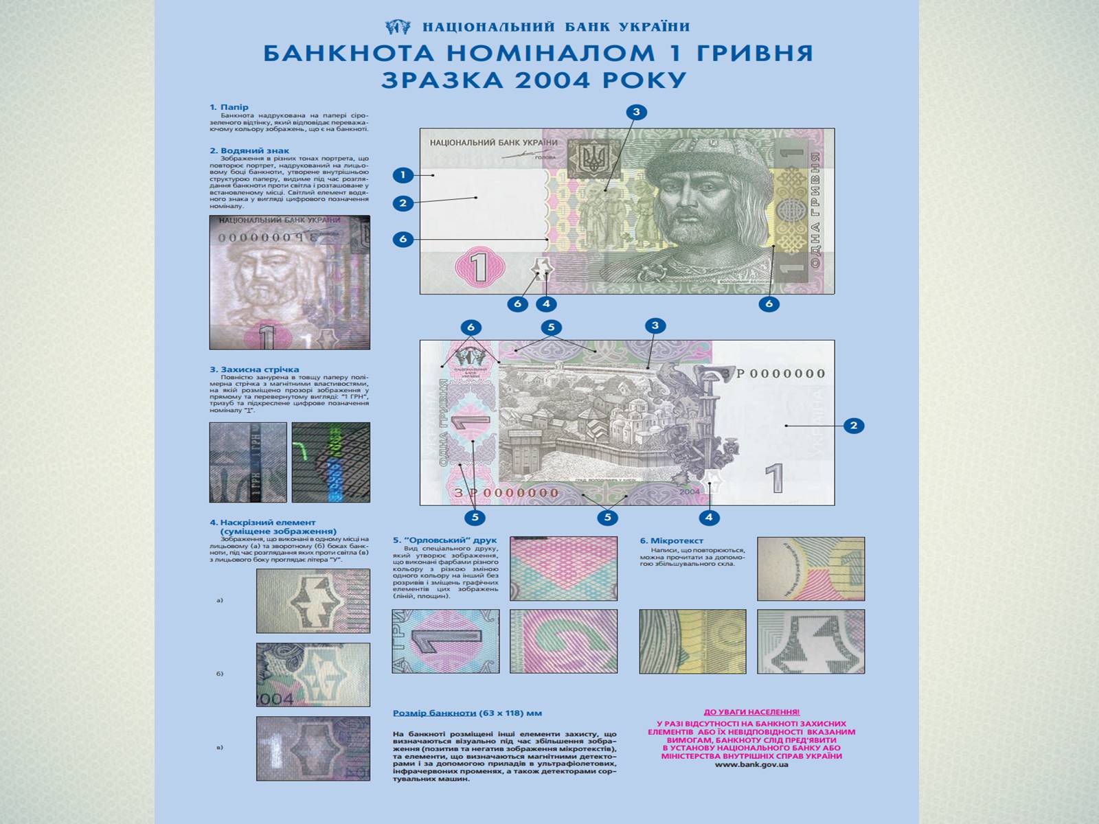 Презентація на тему «Елементи захисту української гривні» - Слайд #14