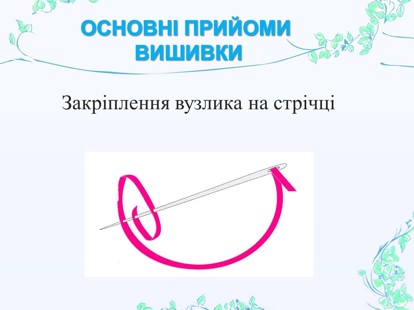 Презентація на тему «Вишивання шовковими стрічками» - Слайд #11